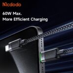 Mcdodo USB-C to USB-C 60W Magnetic Self Winding Cable (1.2m/4ft) - Image 3