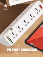 LDNIO SC10610 30W 6-Port USB Charger Power Strip with 10*Outlets/5 *USB / 1 * PD USB-C Wall Charger Adapter with Fast Charging - Image 2