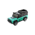 Trasped 1:64 Defender-Style Mini RC Car (White & Green) – 5-Channel Alloy Electric Remote Control Desktop Car - Image 2