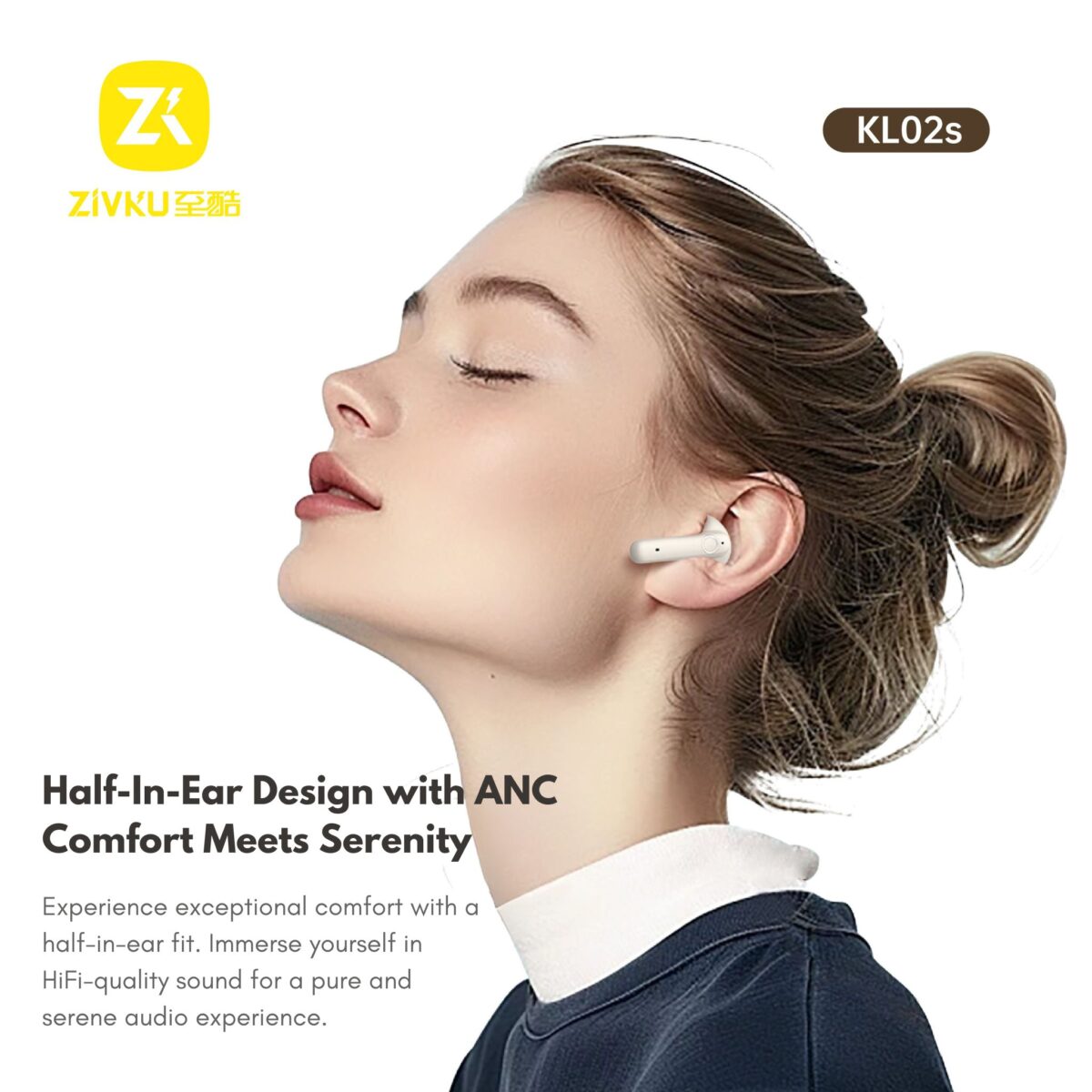 Zivku KL02s True Wireless Earbuds With 10mm Dual Drivers, ANC+ENC, Bluetooth 5.4, and SRRC Certification - Image 5