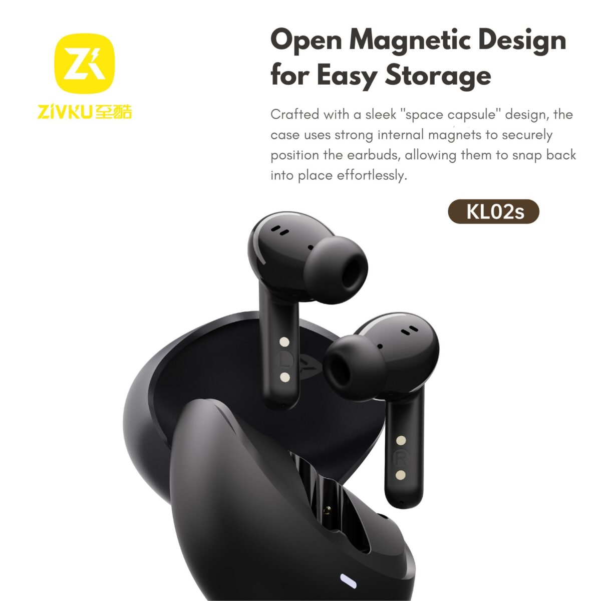 Zivku KL02s True Wireless Earbuds With 10mm Dual Drivers, ANC+ENC, Bluetooth 5.4, and SRRC Certification - Image 4