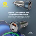 Zivku KD01 Dual Port Car Charger (USB-A and USB-C) with Output of up to 120W - Image 2