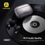 ZIVKU KL04 Titanium Wireless Earbuds (metallic design) with featuring cutting-edge ENC + DSP noise cancellation, Bluetooth 5.4 connectivity - Image 5