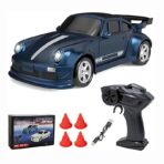 FAYEE FQD23 1:64 Scale Porsche GT Mini RC Drift Car – 4WD RTR with LED Lights, Drift Cones & Dual Speed (Blue/Pink) - Image 4