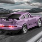 FAYEE FQD23 1:64 Scale Porsche GT Mini RC Drift Car – 4WD RTR with LED Lights, Drift Cones & Dual Speed (Blue/Pink) - Image 3