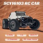SCY-16103 Gantry 1/16 RC Car – 4WD High-Speed Off-Road Truck – India (Black) - Image 3
