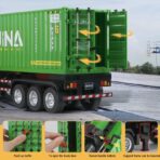 Huina 1317 1:18 Scale 9-Channel RC Container Truck – Realistic Trailer Hauler with LED Lights & Sound - Image 2