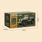 JJRC C8815 Willys Jeep RTR – 1:12 Scale 4WD Military RC Truck | Off-Road India Edition - Image 3