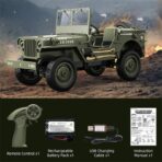 JJRC C8815 Willys Jeep RTR – 1:12 Scale 4WD Military RC Truck | Off-Road India Edition - Image 4