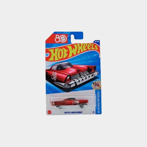 Hot Wheels 2025 – Mattel Dream Mobile | HW Celebration Racers Series | Red | 1:64 Die-Cast | 167/250 | 6/10