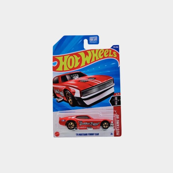 Hot Wheels 2025 – '71 Mustang Funny Car | Mustang 60th Anniversary Series | Red | 1:64 Die-Cast | 175/250