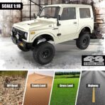 WPL C74 Jimny Gypsy RC Crawler Car 1/10 Scale – Officially Licensed Suzuki Jimny India (White) - Image 3