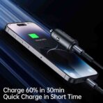 MCDODO CC-7491 PD 30W Fast Charging Type-C Single Port Mini Car Charger, Black - Image 3