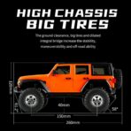 JJRC C8801 Jeep Wrangler 1/18 Scale RC Rock Crawler – 4WD Off-Road Climbing Truck with LED Lights | India - Image 2