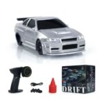 JIABAILE 1:43 Nissan Skyline R34 GTR RC Desktop Drift Car with Gyro – 4WD Mini High-Speed RTR (India) - Image 2